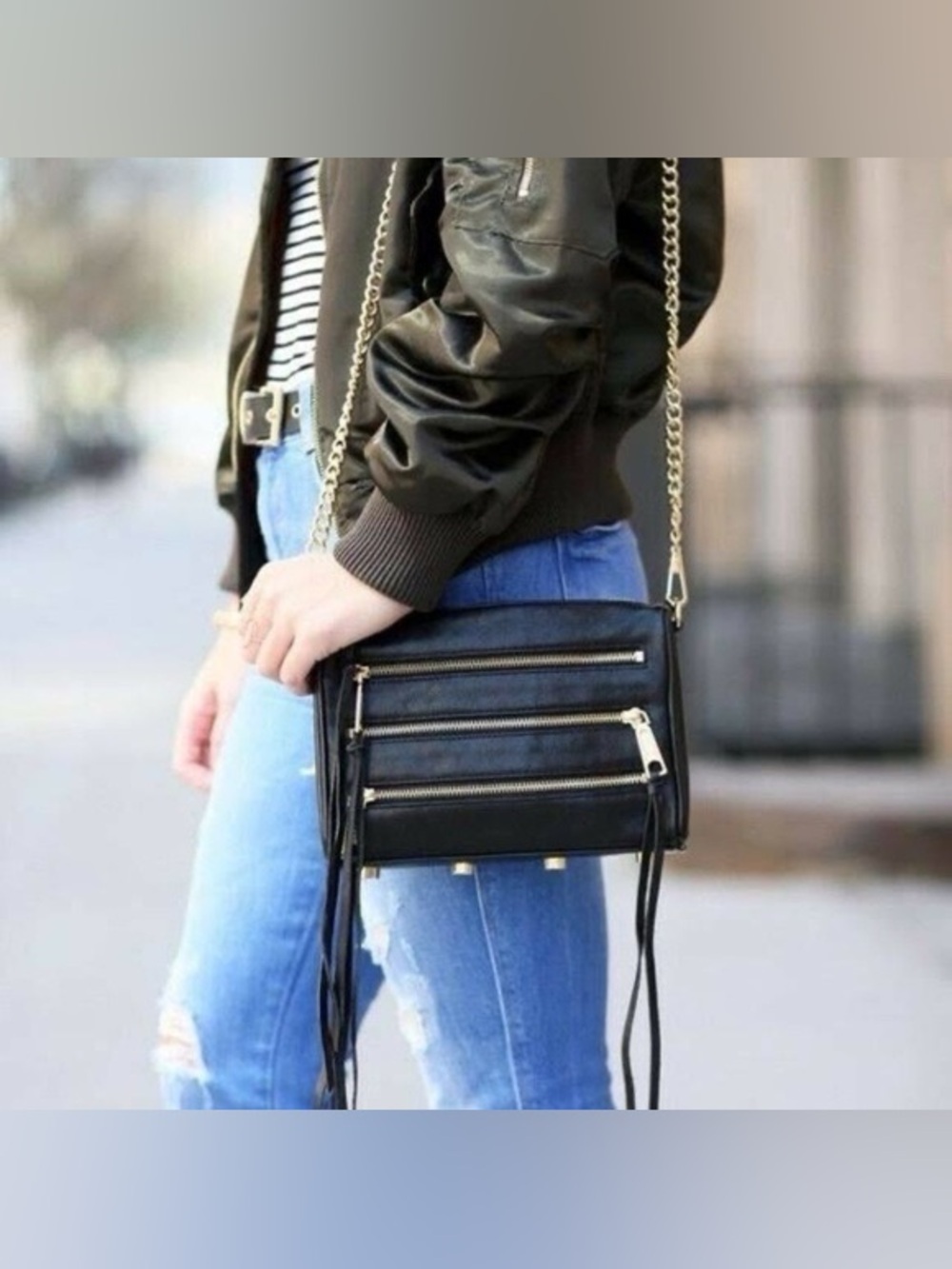 🔥 Authentic Rebecca Minkoff Mini 5-Zip Leather Crossbody Bag! 🔥
